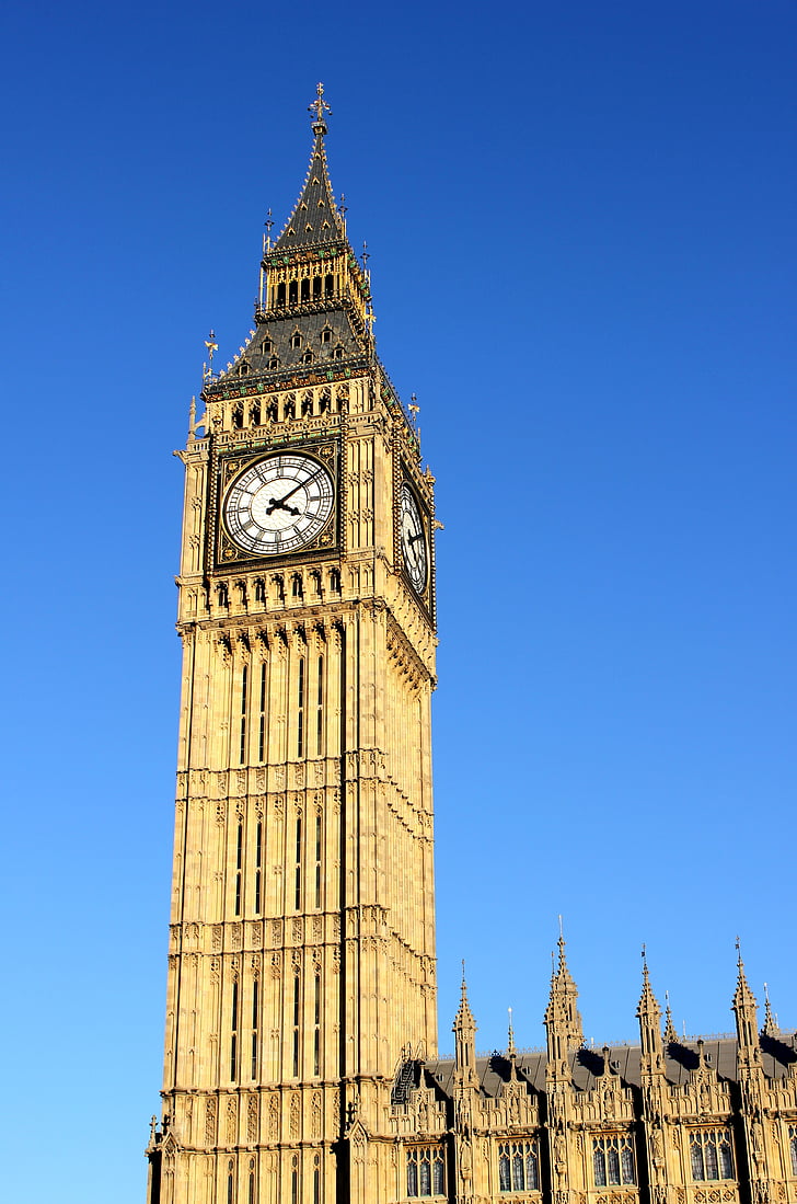 gran, ben, Londres, casa, Torre, edifici, rellotge
