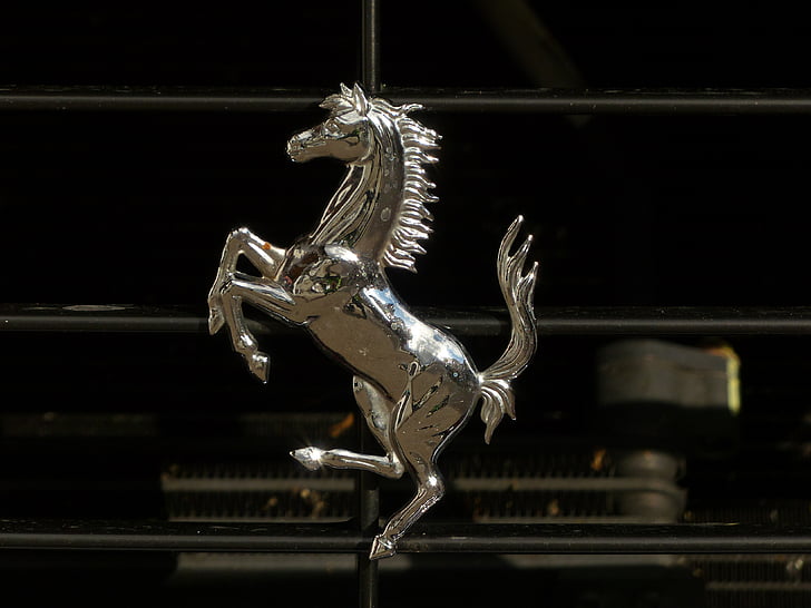 Cavallino rampante, Ferrari, morské koníky, obrázok, kov, Deco, ochranné známky