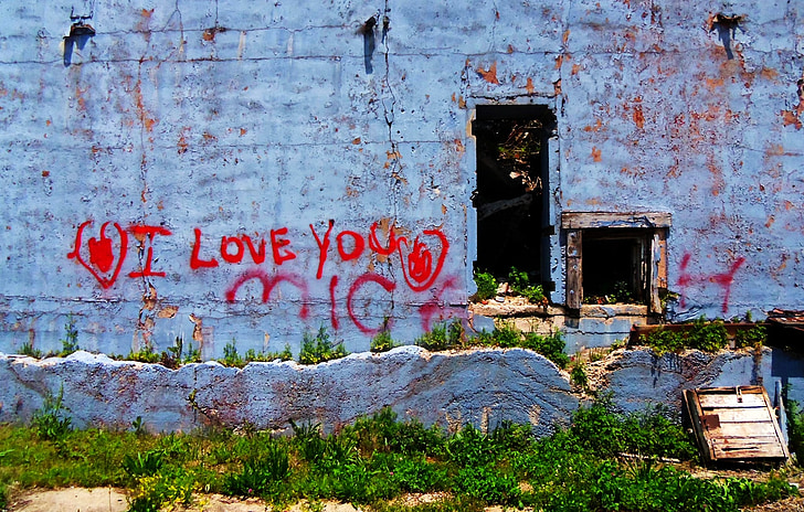 graffitti, duvar, Dışarıda