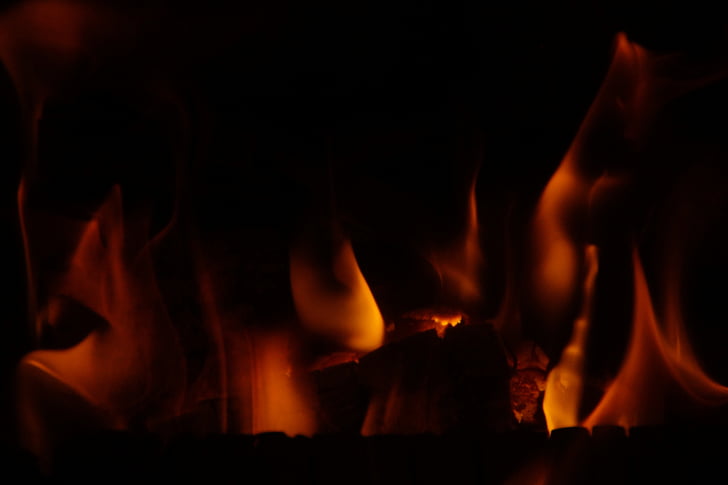 fuego, calor, llama, quemar, caliente, madera, fuego de leña