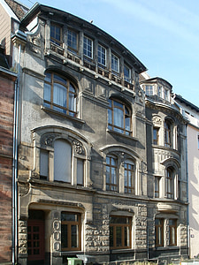 homlokzat, ház, Saarbrücken, épület, külső, lakossági, építési