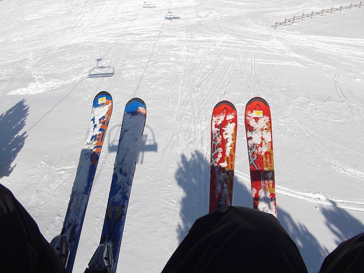 Telesquí, esquí, esquí de fondo, esquís, ascensores, invierno, nieve