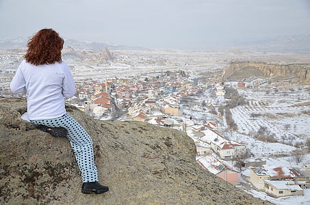 Cappadocia, naised, Tüdruk, Ilu, brünett, emane, juuksed