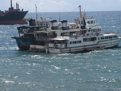 nave, barca, Porto dei traghetti di Salomone pesca, insieme, collegato, Marine, trasporto