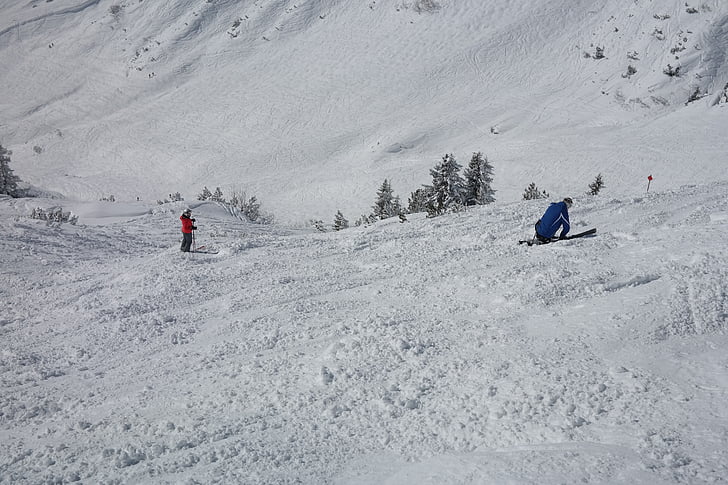 sci, sciatore, skiiing backcountry, Comprensorio sciistico, Arlberg, inverno, montagne