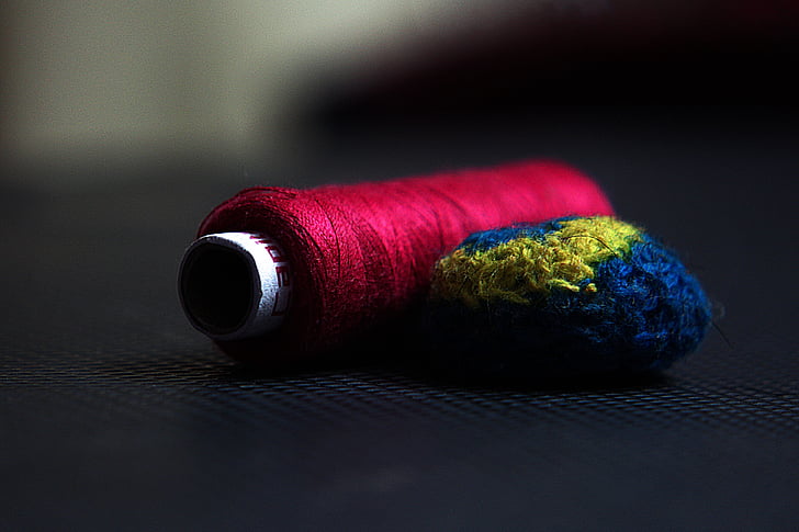 thread, stitch, fashion, needle, sew, red, embroidery