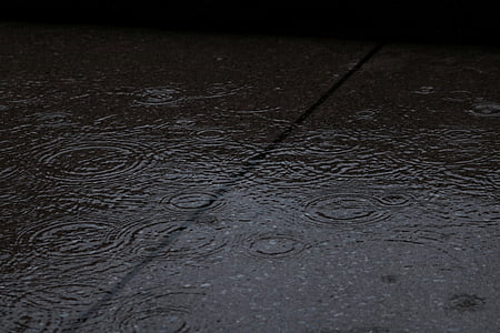 jalan, Street, air, tetes, basah, hujan, latar belakang