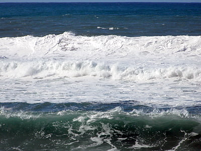 sea, wave, spray, ocean, atlantic, meerschaum, water staining