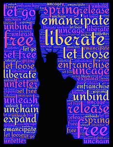 자유의 여 신상, 자유, 해방, 해방, dom, 독립, 기호
