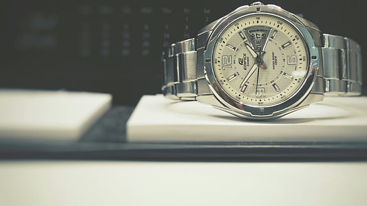 analog, casio, macro, time, wristwatch, clock, watch