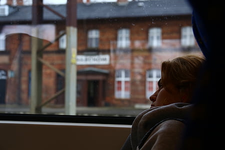 film de pasageri, Keira knightley, Gara, tren, vedere de la fereastra, cale ferată, transport