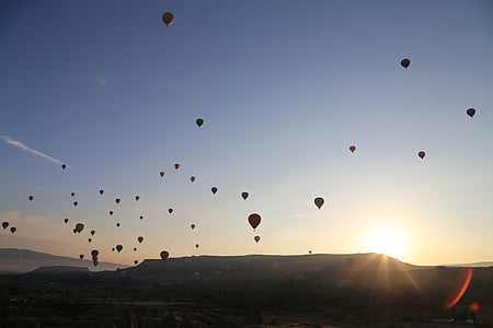 ballons, Turquie, Dim, voyage, Tourisme, Cappadoce, Air