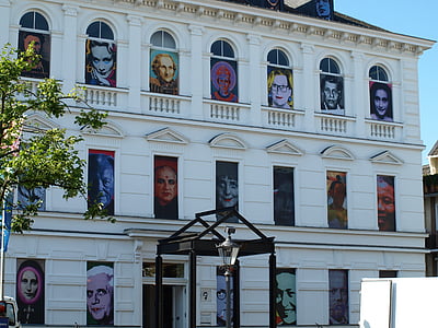 Siegburg Tyskland, Museum, vindue, facade, bymuseet
