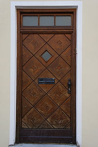 ประตู, บานประตูไม้, ประตูหน้า, ทางเข้าบ้าน, ป้อนข้อมูล, ไม้, รูปแบบ