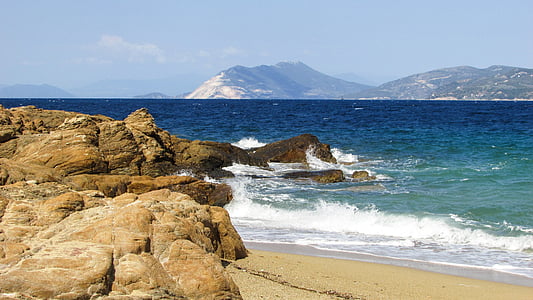 Grecia, Skiathos, Spartacus, Mikri banane, plajă, Insula, Sporades