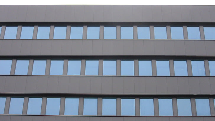façade, bâtiment, architecture, fenêtre de, verre, moderne, carrés