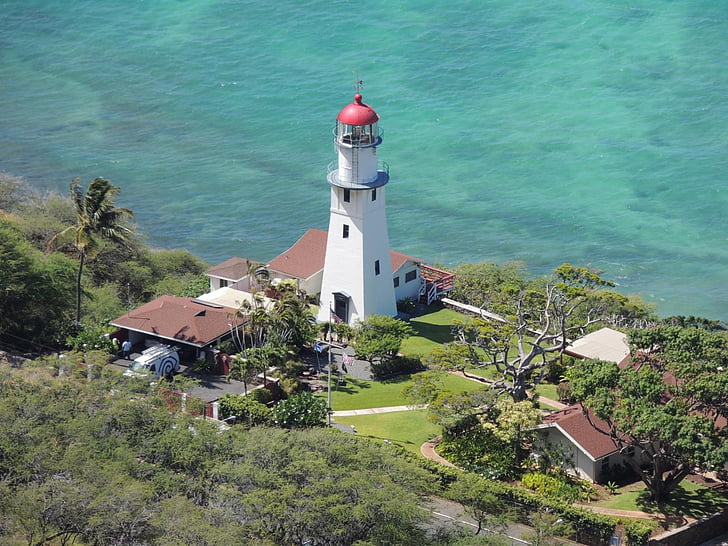 Lighthouse, Hawaii, Ocean, Beacon, semester, resor, landmärke