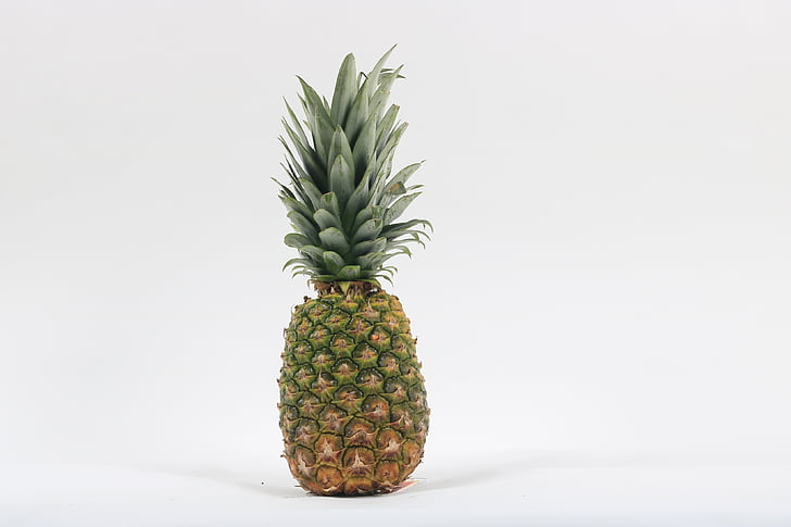 tropical fruits, pineapple, fruit, white background, food, food and drink, studio shot