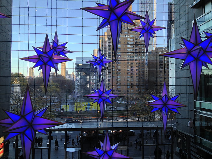 gwiazdy, Miasto, Columbus circle, NYC, Nowy Jork, Manhattan