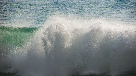 bølge, Smashing, sjøen, stranden, natur, spray, skum