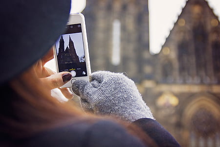 kamera, ciparu, iPhone, mobilais tālrunis, attēls, Prague, viedtālrunis