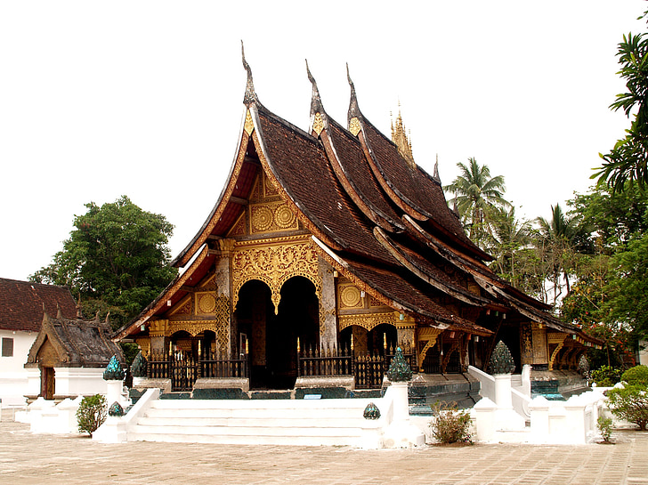 Tempel, Luang prabang, Laos, phabang, Azië, Mekong, Boeddhisme