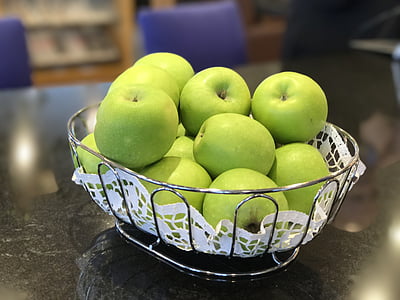 แอปเปิ้ล, ผลไม้, สีเขียว, โภชนาการ, สดใหม่, มีสุขภาพดี, อาหาร