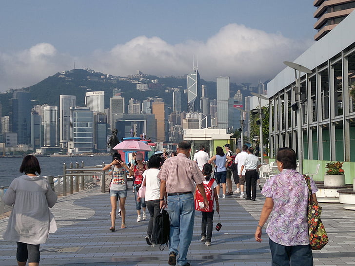 chodník, Kowloon, Hong, Kong, Čínština