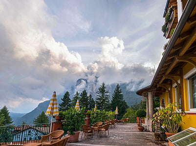 alpint, Tirol, Hotel, Østerrike, tyrolske Alpene, fjell, Syd-Tirol