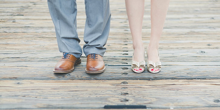 pieds, homme, femme, chaussures, chaussures, élégant, Boardwalk