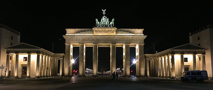 Berlin, Brandenburger Tor, mål, firspannet, landemerke, Tyskland, Brandenburg