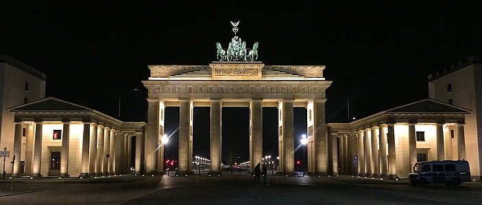 Berlim, portão de Brandemburgo, gol, quadriga, Marco, Alemanha, Brandenburg