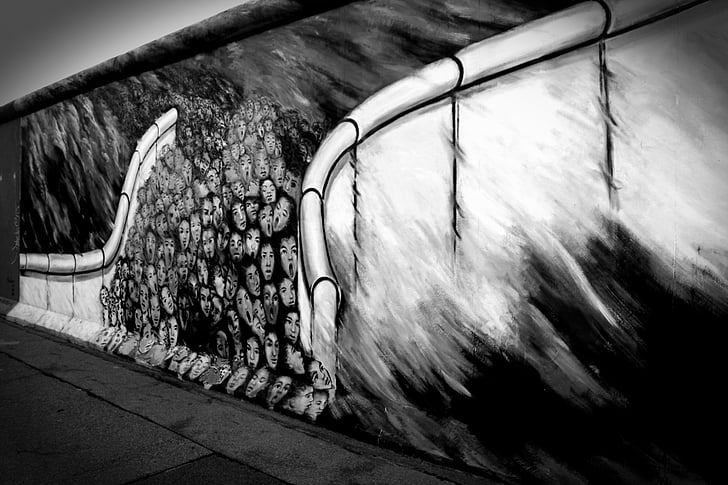 Berlin, väggen, konst, Tyskland, Graffiti, kommunism, kriget