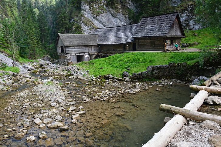 oude watermolen, natuur, watermolen, Slowakije