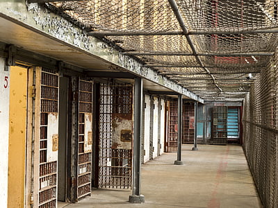 prison, cell, slammer, prison cell, prison wing, tract, iron door