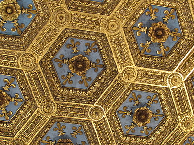 Gold, strop, múzeum, Architektúra, interiér, Classic, dekor