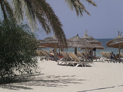 Djerba, wakacje, Plaża, morze, wakacje, Wybrzeże, Tunezja