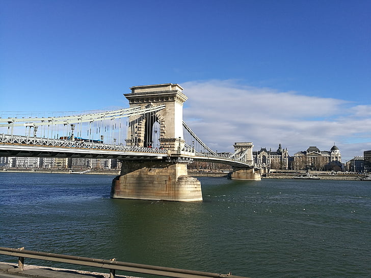 Budapešta, tilts, Donavas, Ungārija, ainava