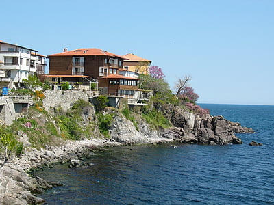 Sozopol, mar, férias, Bulgária, Mar Negro, modo de exibição