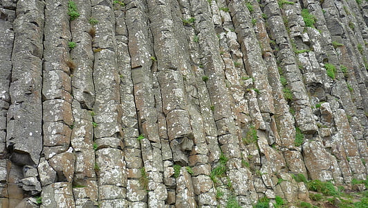 basalt, Causeway, kolonner, Nord, Norge, Antrim, Sekskantet