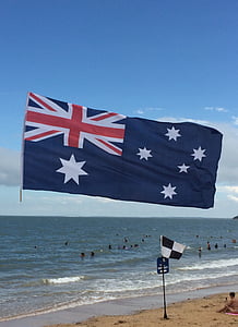 Avustralya günü, Avustralya bayrağı, plaj