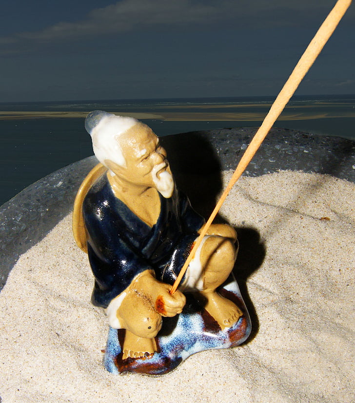 Fischer, mar, cerámica, Figura, Ángel, agua