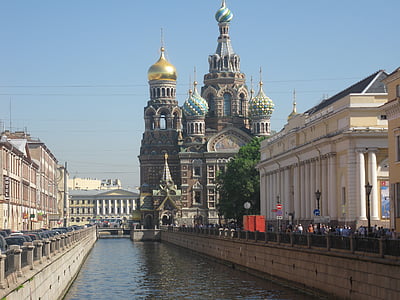 kerk, Petersburg, Kathedraal, gebouw, erfgoed