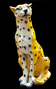Cheetah, figur, dekoration, dyr, plettet, kæledyr, natur