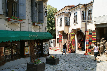 staré mesto, Plovdiv, Bulharsko, Ulica, regionálne, miestne, Obchody