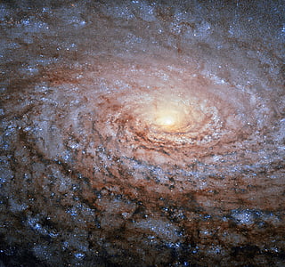 galaxy, spiral arms, messier 63, hubble, telescope, sunflower galaxy, cosmos