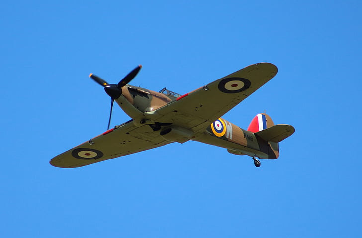 Hurricaine, Fighter, RAF, WW2, vliegtuig, oorlog, militaire