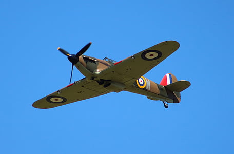 uragano, combattente, RAF, WW2, aeroplano, guerra, militare