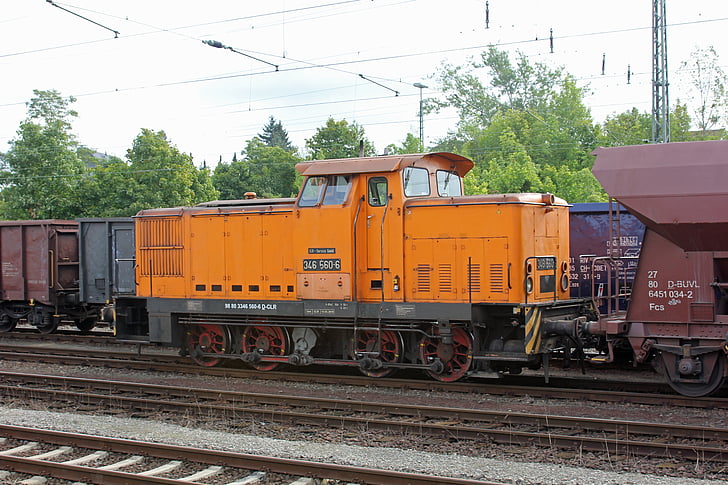 diesel locomotive, deutsche bahn, railway, br 346, db, switcher, loco