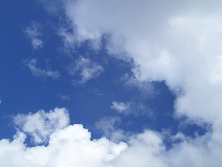cel, núvols, blau, temps, Cloudscape, aire, cel
